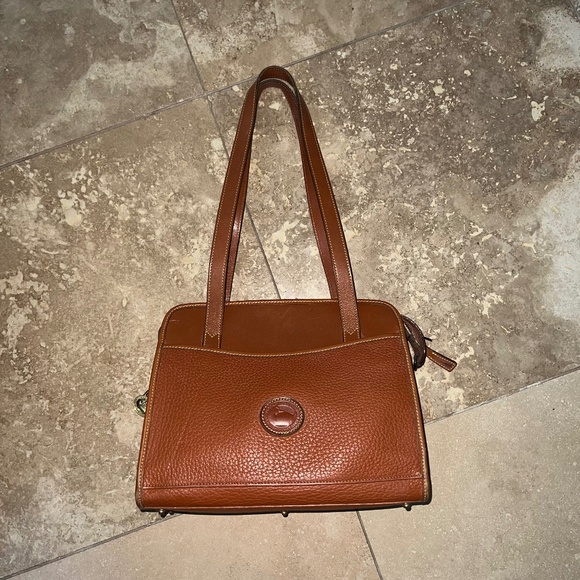 Dooney & Bourke East West Tote All Weather Leather Pebbled British Tan Vintage - Picture 1 of 16